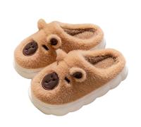 Capybara Men's Slippers with Thick Sole for Warm Comfortable Indoor Home Footwear Winter Cozy Couples Slip On Womens Supportive House Shoe Breathable Women Size 3
