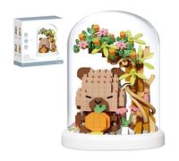 Capybara Micro Building Blocks Set, Cute Animal Flower Model, 261PCS