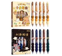 Capybara Mignon Pen - Instant Dry Smear Free | Erasable Fine Tip 0.5mm Ballpoint Pen | Ultra Retractable Flexgrip Ballpoint Pens | Padded Finger Rest For Papet Collectors