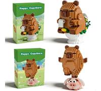 Capybara Mini Building Blocks,2pcs Capybara Building Set,Animal Block Micro Building Blocks,Gifts for Women or Men, Home Decoration