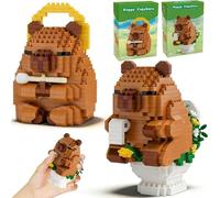 Capybara Mini Building Blocks, Capybara Building Set,Animal Block Micro Building Blocks,Gifts for Women or Men, Home Decoration - A