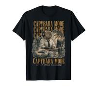 Capybara Mode Out of Office Mentally Funny Office T-Shirt