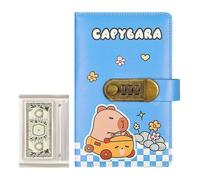 Capybara Money Binder - Small Envelope Storage Book, Lockable Cash Organizer, Budget Planner Notebook | Students Graduates Beginners Families Couples Adults Home Office Apartment Finance