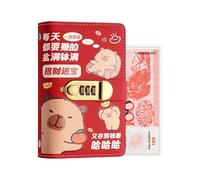Capybara Money Management Notebook with Lock - Money Storage Binder - For Freelancers Graduates Students Couples Adults Home Office Flat Travel Holiday