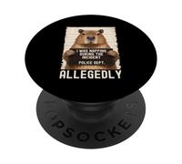 Capybara Mugshot I Was Napping During the Incident Allegedly PopSockets Adhesive PopGrip