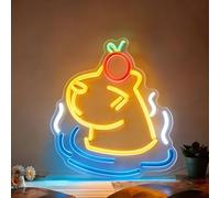 Capybara Neon Sign, Cute Animal Shape Light Up Sign, USB Powered Dimmable Decorative Neon Light for Home Party Bedroom Living Room Wall Table Decor Gift 13 x 11.6 In