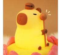Capybara Night Light Capybara Lamp Capybara Light Cute Silicone Capybara Light USB Rechargeable 3 Brightness Levels Suitable for Babies Children Teenagers and Adults to Read Work and Sleep