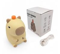 Capybara Night Light - Cute Silicone Dimmable Nursery Lamp - Rechargeable LED Bedside Lamp with 20-Minute Timer & Tap Control - Soft Glow Nightlight for Baby Girls, Kids & Women - Perfect for Bedrooms