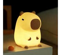 Capybara Night Light,Cute Soft Silicone Battery Powered LED Lamp,Squishy Animal Lamp for Bedroom & Living Room Decor,Nursery Bedside Light for Kids & Women,Adorable Gift for Birthday,Christmas