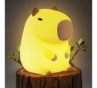 Capybara Night Light for Kids, Cute Capybara Lamp Silicone Baby Nursery Night Lamp, Dimmable Squishy Touch Bedside Lamps, Adorable Rechargeable Animal Lamps Gifts Kawaii Room Decor for Kids Girls Boys