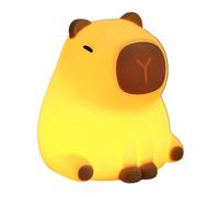 Capybara Night Light | Rechargeable Anti-Blue Light LED Lamp | 3-Speed Adjustment | Yellow Silicone Material | Whimsical Style | Tabletop Mounting | Outdoor Usage
