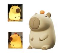 Capybara Night Light, Soft Capybara Silicone Night Light with Oranges,Capybara Animal Lamp, Portable USB Rechargeable Animal Lamps Touch Control Lamp, Function for Home Bedroom Living Room (Size : 1p