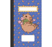 Capybara Ocean Scribbles - Royal Blue Pastel Journal for Deep Thoughts & Playful Planning: Kawaii Animal Notebook with Matte Cover and 120 Lined Pages for Students, Artists, and Explorers