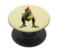 Capybara on T-Rex - Absurd and Funny Dinosaur Animal Duo PopSockets Adhesive PopGrip