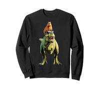 Capybara on T-Rex - Absurd and Funny Dinosaur Animal Duo Sweatshirt