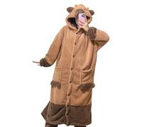 Capybara Onesie Capybara Onesie Adults | Small Portable One-Piece Divider Capybara Capybara Overall-Night-Night Pyjamas Capybara Soft Cosplay General Capybara Adults