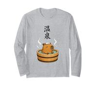 Capybara Onsen Japanese Hot Spring Relaxation Long Sleeve T-Shirt