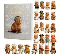 , Capybara Ornament for Christmas, Acrylic Decoration with Numbers, Creative Display Style, Easy Use Function, Seasonal Tool, Countdown Accessory for Living Room 10.24x7.09x1.18 Inches
