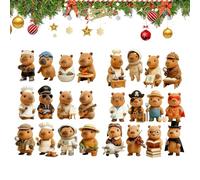 , Capybara Ornament for Christmas, Acrylic Decoration with Numbers, Creative Display Style, Easy Use Function, Seasonal Tool, Countdown Accessory for Living Room 10.24x7.09x1.18 Inches