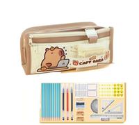 Capybara/Panda Large Capacity Stationery Set,Cute capybara/Panda student pencil case and very practical, spacious with distinct compartments, the stationery set for students' daily use.
