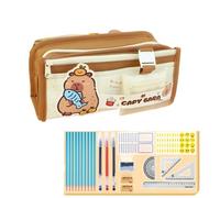 Capybara/Panda Large Capacity Stationery Set,Cute capybara/Panda student pencil case and very practical, spacious with distinct compartments, the stationery set for students' daily use.