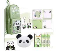 Capybara/Panda Large Capacity Stationery Set, Cute Panda/Capybara Student Pencil Case Set combines practicality with a spacious design, featuring clear compartments to meet students' daily needs.