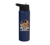 Capybara Papa Just A Dad Who Always Came Back with The Milk Stainless Steel Insulated Water Bottle