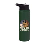 Capybara Papa Just A Dad Who Always Came Back with The Milk Stainless Steel Insulated Water Bottle