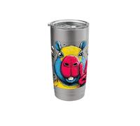 Capybara Peace Graffiti Pop Character Graphic Art Face Sign Stainless Steel Insulated Tumbler