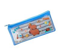 Capybara Pencil Box Adorable Pencil Storage | Compact and Portable Pen Box, Cute Stationery Organizer for School, Office and Studies, Two Capybaras, Consulte la descripción, See description