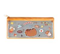 Capybara Pencil Box - Transparent Pencil Case with Zipper | Cute and Portable Pencil Case for Office, School, Students, , Desk Organization and Drawing Supplies, Capybara lies on the back
