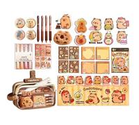 Capybara Pencil Case - 9 Inch Large Capacity Student School Set, Animal Stationery Kit, Aesthetic Pouch | Big Storage Bag for Journal Writers Kids, Teenagers Collectors & Artists Study Accessories