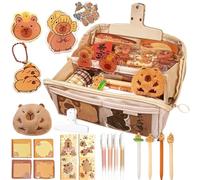 Capybara Pencil Case - 9-Layer Stationery Organizer for School Supplies, Zipper Design with Multiple Compartments, Pen Box for Kids Teens Girl Boy Backpack Kindergarten Middle High