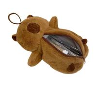 Capybara Pencil Case, Capybara Pencil Case, Pencil Case with Plush Animal Cartoon Motif, Plush Capybara Stationery Bag, Zipper Bag, Travel Toiletry Bag Organiser for Teenagers, Children