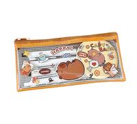 Capybara Pencil Case - Cute Animal Soup Portable Pen Organizer | Large Capacity Storage, Soft Fluffy Material, Zipper Design, Ideal for Supplies, Capybara Lying On Its Back, Se référer au descriptif