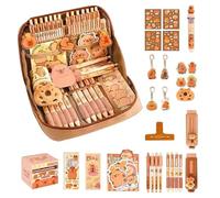 Capybara Pencil Case, Cute Animal Stationery Pouch, 12-Compartment Wide-Opening Bag, Fun School Supplies Organizer for Kids, Girls, Offices, Birthday, Graduation, Easter