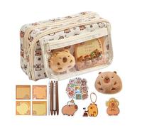 Capybara Pencil Case - Cute Zipper Pencil Holder | Wide Mouth Pencil Pouch | Cute Portable Stationery Pen Case | Capybara Printed Pencil Bag | Fun And Design, 9