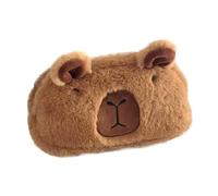 Capybara Pencil Case - Kawais Plush Pen Bag, Novelty Pet Box | Capybara 3D Stationery Organizer with Soft Zip Closure, Funny Plush Bag for Supplies SC