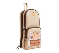 Capybara Pencil Case - Large Capacity Cartoon Capybara Stationery, Cute Capybara Pencil Case, PVC Cartoon Pencil Bag, Holder Pen Storage Bag for Students, School Supplies, Buddhist Calybarra, see