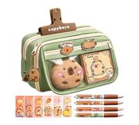 Capybara Pencil Case - Large Capacity Cute Funny Print 9-Layer Multilayer Pencil Case Pen Holder Organizer Original Office Supplies | Capybara Large Capacity Pencil Case, Mint diffuser, see