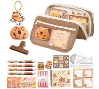 Capybara Pencil Case, Multi-Layer Organizer Bag, Wide Opening Design, 13.5x7.5x23cm, Large Capacity Storage, Durabled & Cute, Perfect for Students, Kids, Girls, Boys