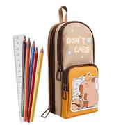 Capybara Pencil Case - Pencil Capybara | Pencilla Punga Students | Pencil Box Capibara Zipper Pen Punda | Capibara Large Capacity School Bags | s, Happy Capybara, Consulte la descripción, See