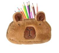 Capybara Pencil Case, Plush Capybara Pen Holder, Aesthetic Bag with Zip for School, College, Teaching, Students, Teenagers, Girls, Women, Travel, Cosmetics, Toilet