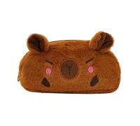 Capybara Pencil Case | Plush Capybara Writing Tool Bag with Zipper - Plush Pencils Pencil Case - For Kids Students School Supplies Storage Travel Makeup, a, verwijzen naar de beschrijving, Unisex