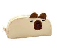 Capybara Pencil Case - Zippered Stationery Bag, Multipurpose School Supply Holder | Organizer Pouch with Soft Floppy Ears, Ideal for Creative Writing Daily Study and Fun Learning Activities