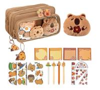 Capybara Pencil Pouch - Capybara Stationery Cute Pencil Case Set,Pen Bag Large Storage Organizer for Girls Boys Classroom Students College Elementary Middle School Birthday