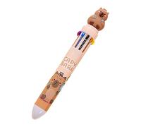 Capybara Pens - 10-in-1 Colored Stationery | Cute Capybara Multi-Color Pen with 0.5mm Fine Point, Student Writing Supplies with Smooth Ink Flow, School, Office, and Art Journaling