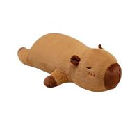Capybara Pillow - Long Capybara Pillow, Capybara Hug Pillow, Cute Cartoon Soft Capybara Stripe Pillow, Soft Cute Cartoon Side Sleep Clamp Pillow, Capybara Lie Stripe