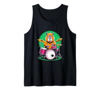 Capybara Playing Drums Cute Animal Music Tank Top
