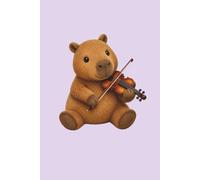 Capybara Playing the Violin Purple Journal Notebook: 120 Pages, Lined, 6x9